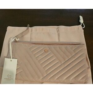 Radley London Womens Larkswood Quilted Ziptop Envelope Clutch Purse‎ Bag $145